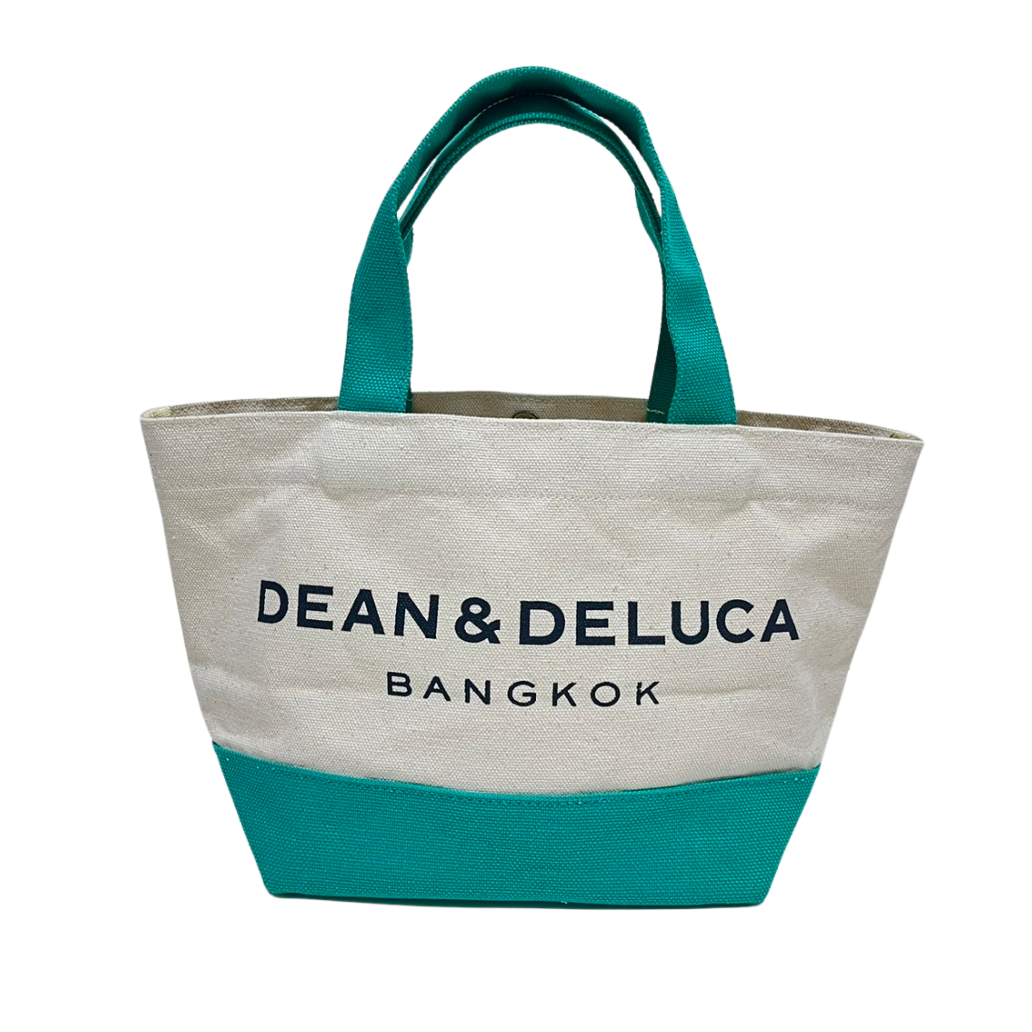 TEAL & NATURAL CANVAS BANGKOK TOTE BAG