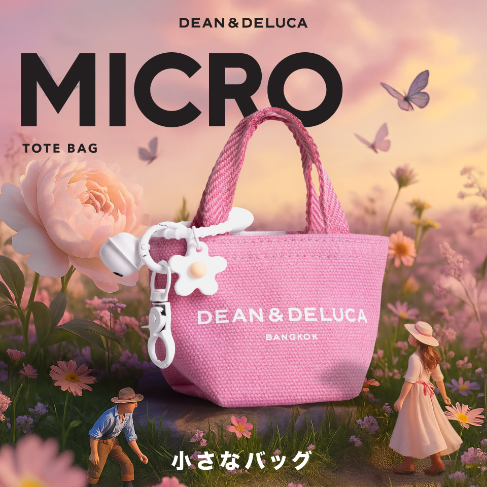 DEAN&DELUCA BANGKOK MICRO PEONY TOTE BAG