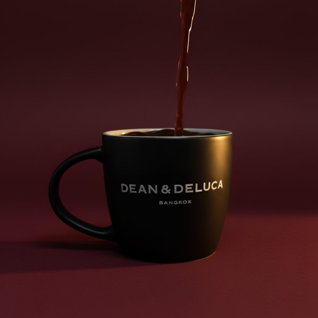 DEAN&DELUCA BANGKOK CAPPUCCINO MUG MATTE BLACK/GREY