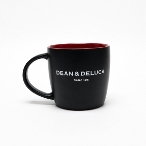 DEAN&DELUCA BANGKOK CAPPUCCINO MUG MATTE BLACK/RED