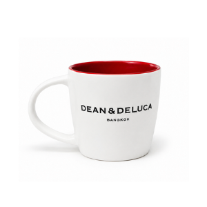 DEAN&DELUCA  BANGKOK CAPPUCCINO MUG MATTE WHITE/RED