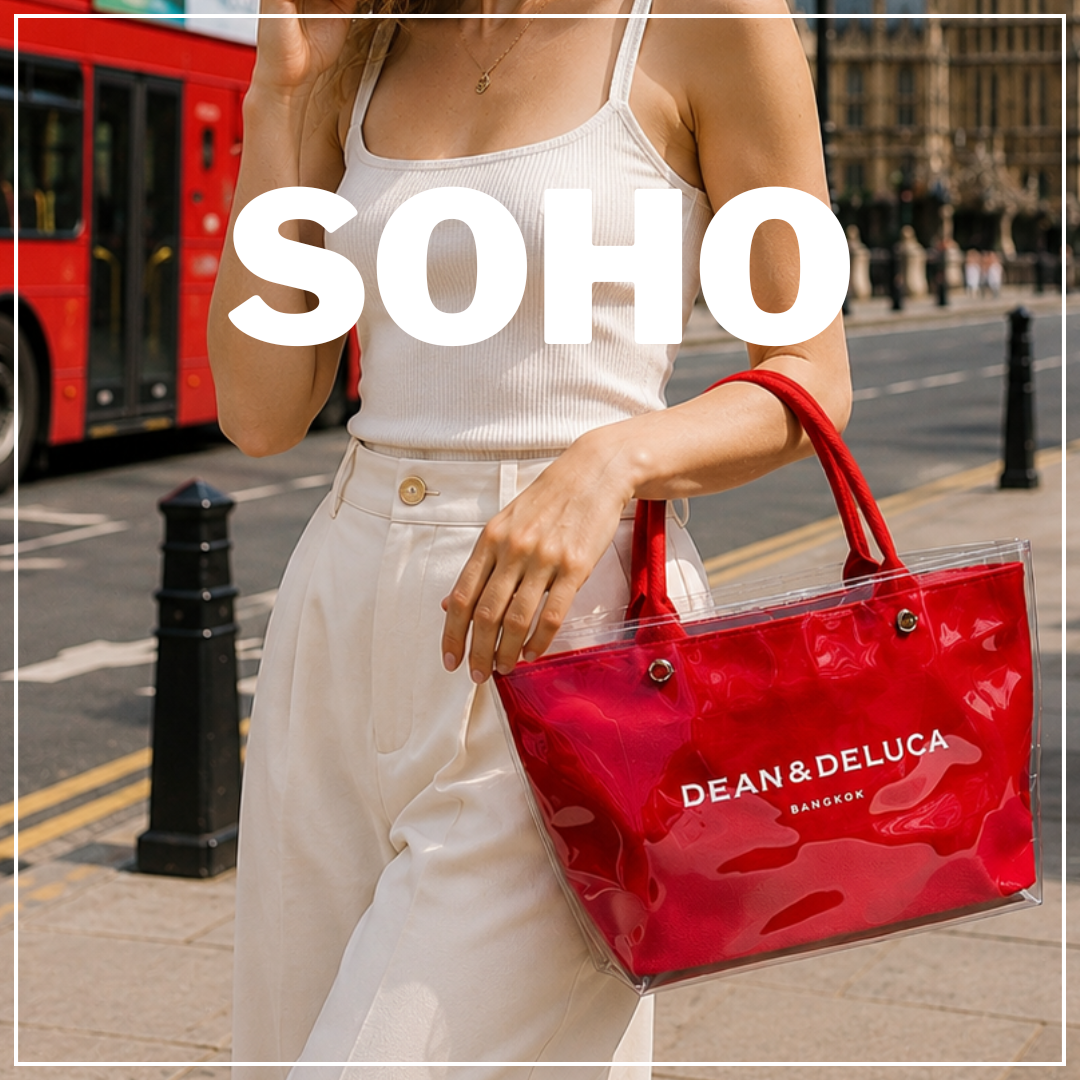 DEAN&DELUCA BANGKOK SOHO RED TOTE BAG