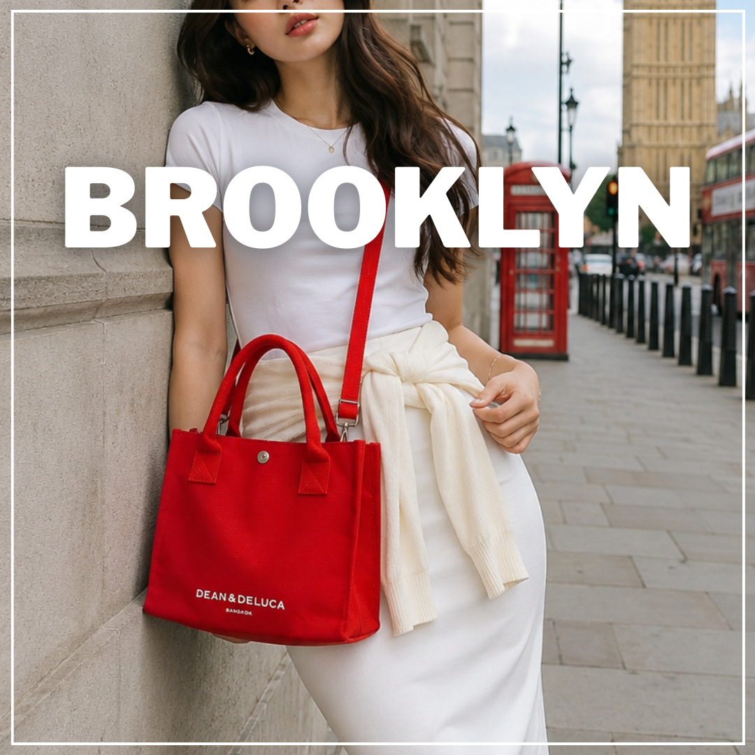 DEAN&DELUCA BANGKOK BROOKLYN RED TOTE BAG